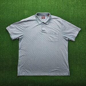 Greg Norman Polo Shirt Mens XL Blue Teal Short Sleeve‎ Golf Luxury Performance